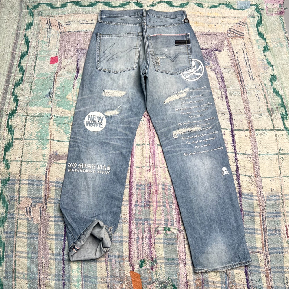 Levis Jeans Mens 30x32 red Selvedge Fenom Fragment Thrashed Zip Fly